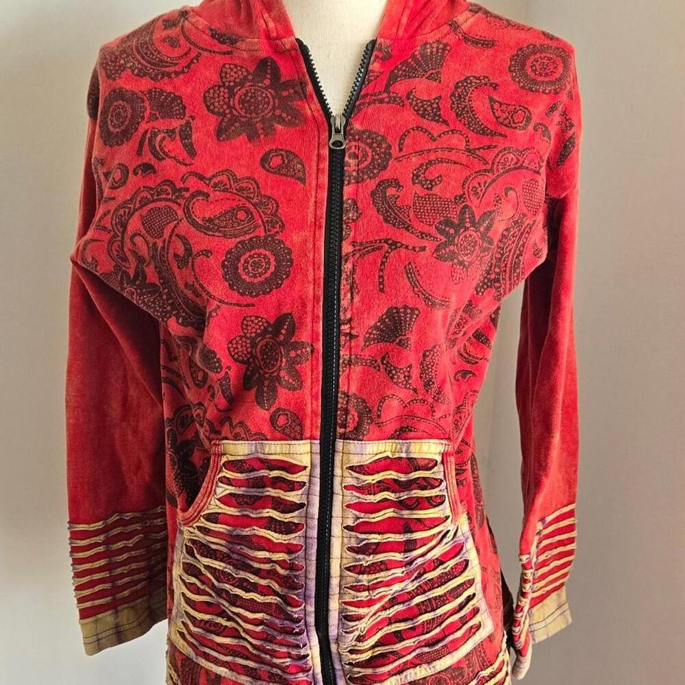 Windhorse red zip up jacket L